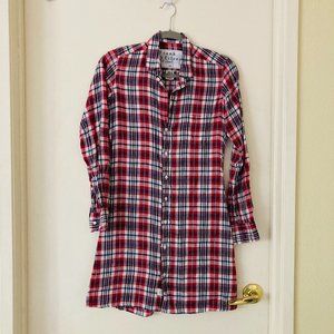 Frank & Eileen "MURPHY” Red Plaid Linen Shirtdress